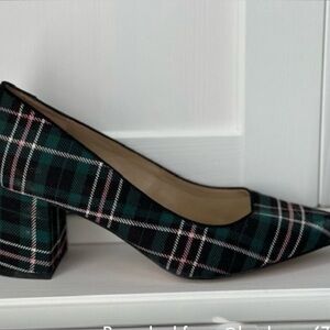 Ann Taylor Plaid Pumps - Size 8